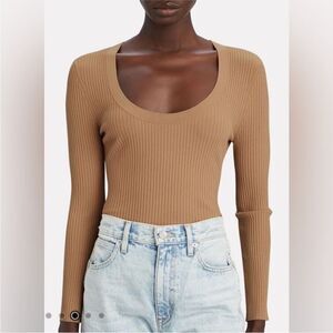 A.L.C. Camel Ribbed long sleeve top, XL